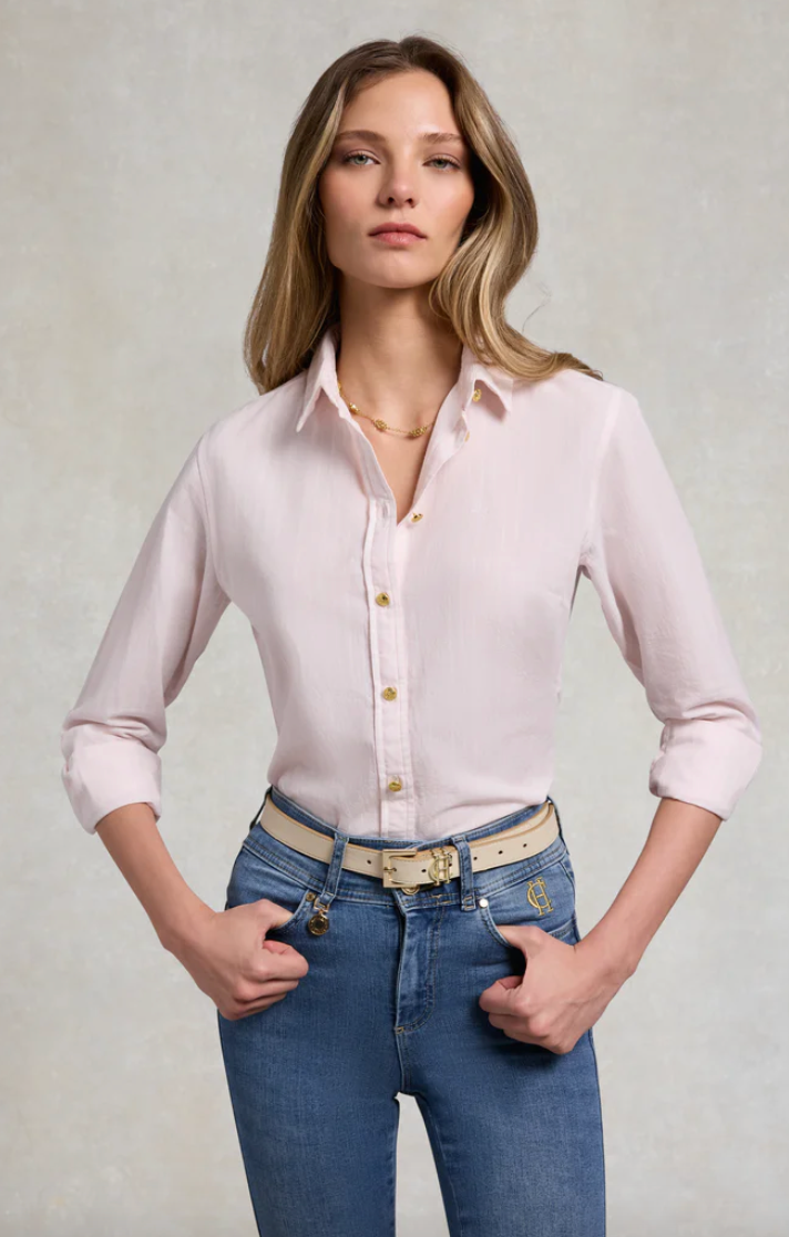 Holland Cooper >  Classic Fit Shirt Pink Stripe