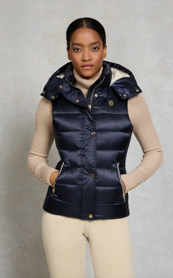 Holland Cooper | Harlow Sherpa Gilet Ink Navy