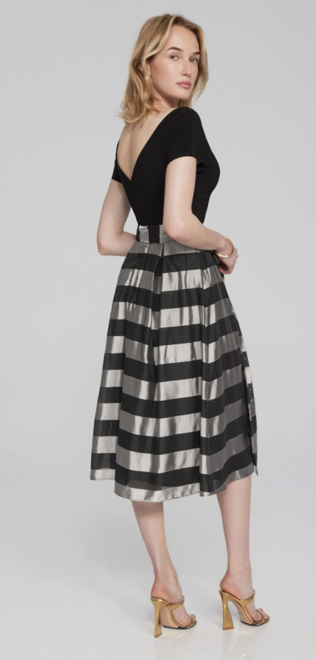 Joseph Ribkoff :  Dress 241748 Black/Silver