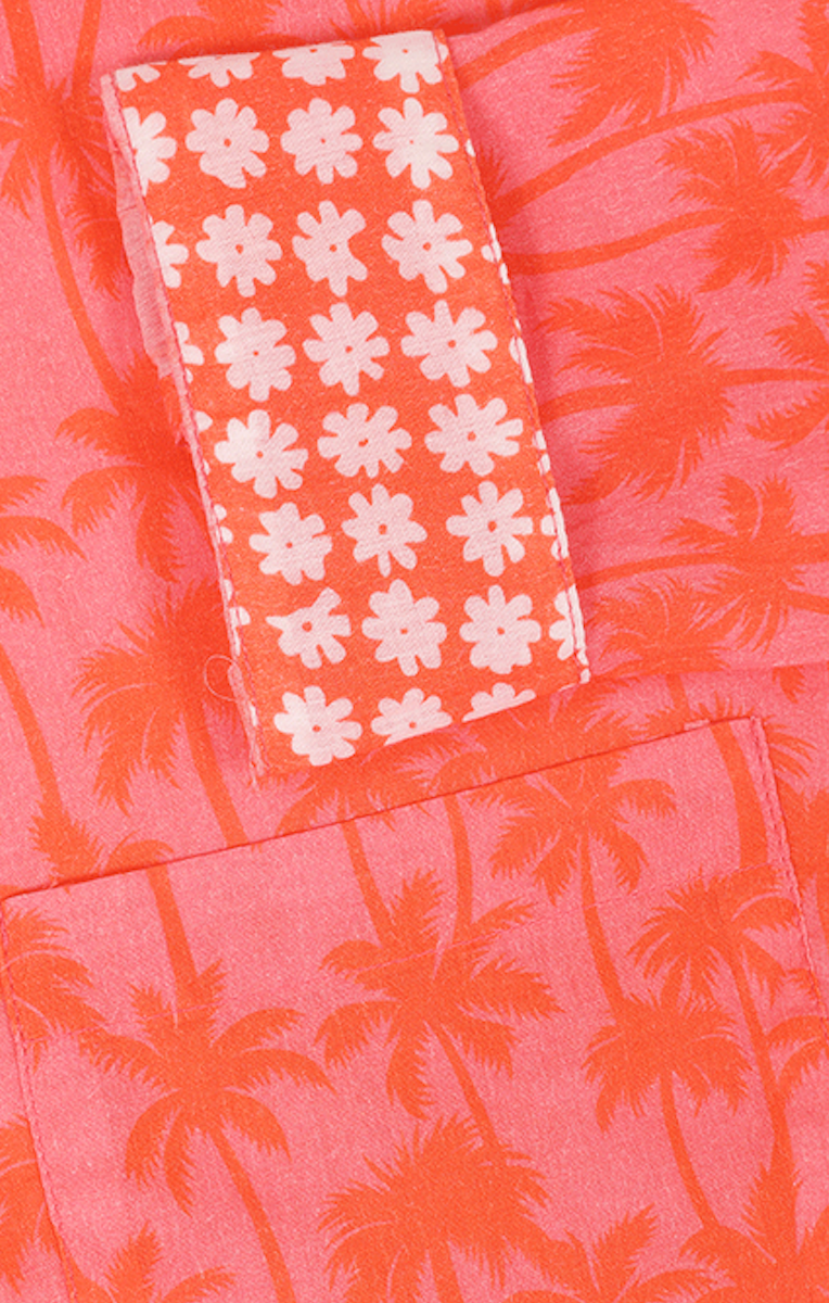Luella > Bordeaux Cotton Shirt Pattern Coral/Pink