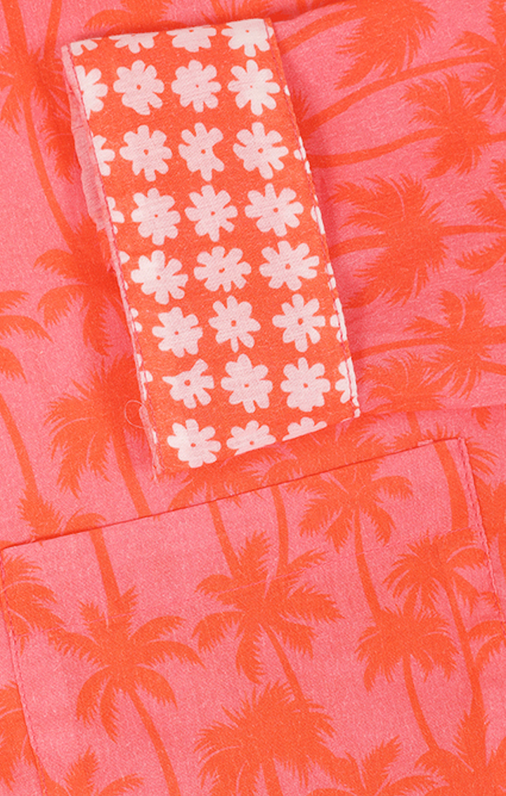 Luella > Bordeaux Cotton Shirt Pattern Coral/Pink