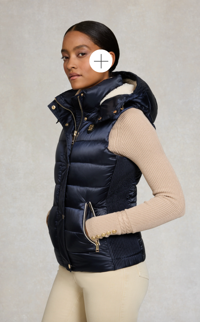 Holland Cooper | Harlow Sherpa Gilet Ink Navy